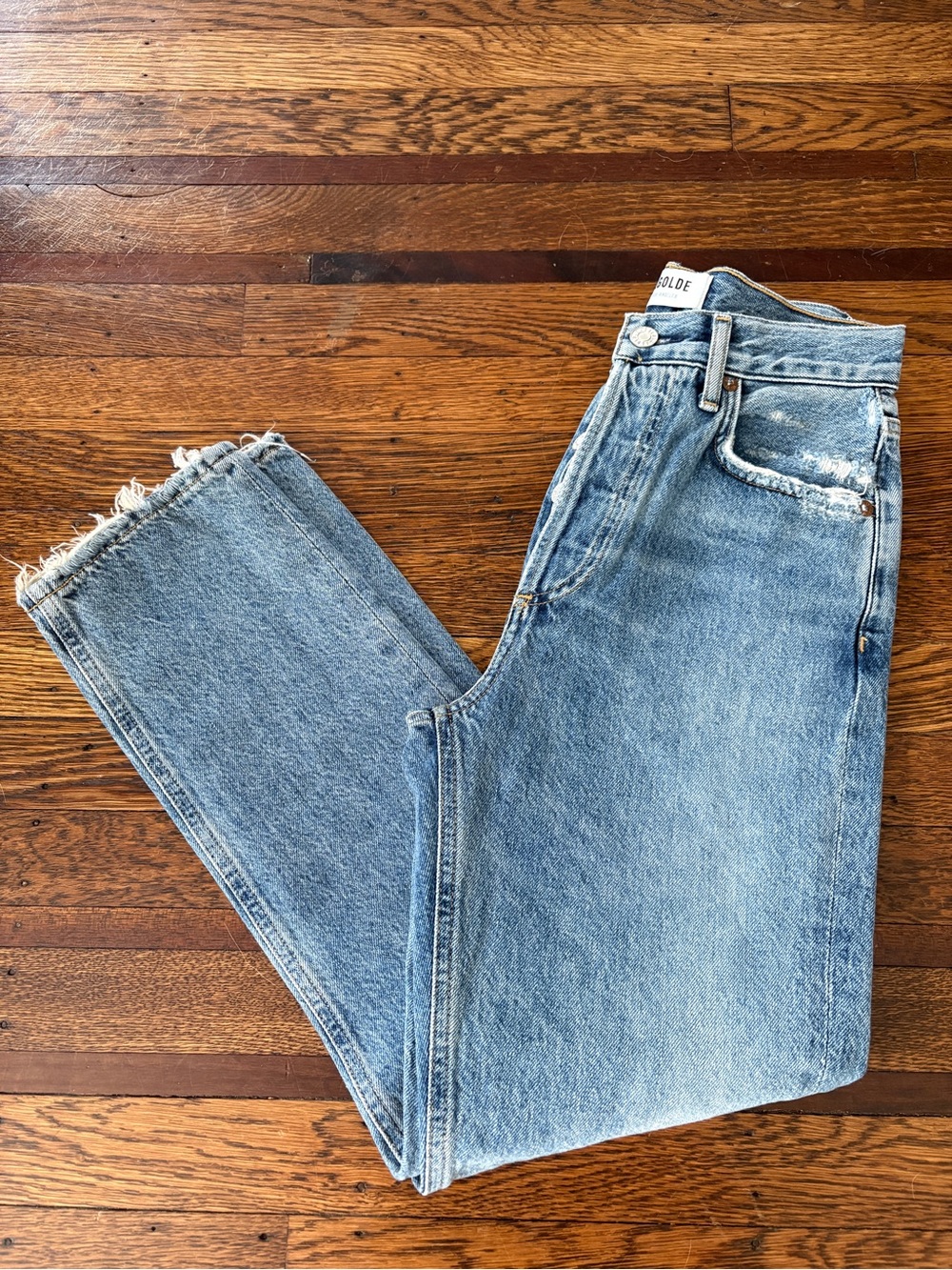 Agolde Riley High Rise Straight Crop Jeans